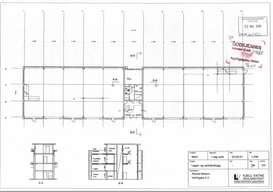 Plantegning for Verftsgata 2, 1. etasje